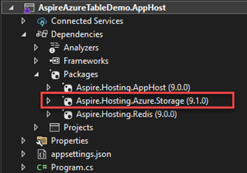 Aspire.Hosting.Azure.Storage NuGet packages