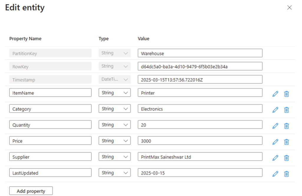 Edit Mode to View Inserted Data